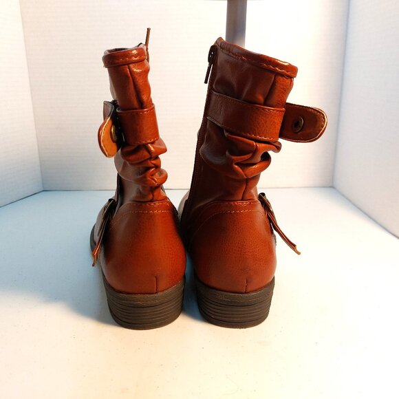 Ladies Brown Ankle Boots size 8 zip up - Picture 4 of 9